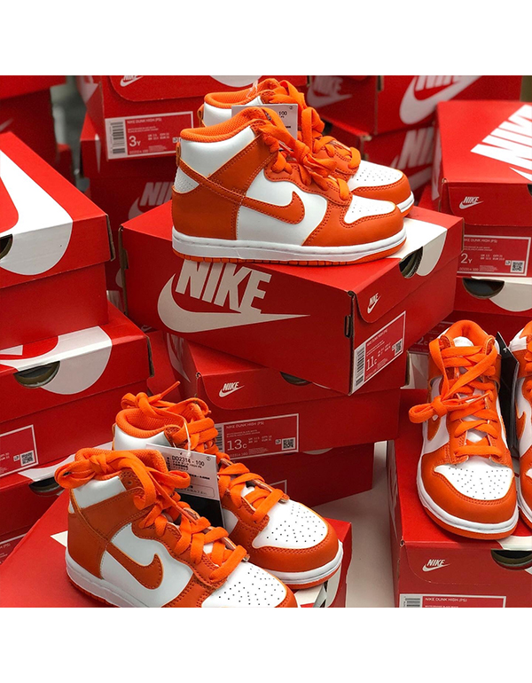 NIKE KIDS DUNK ORANGE HI