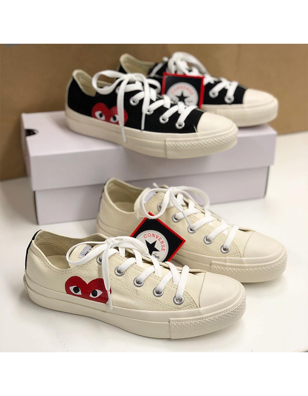 COMME DES GARCONS PLAY x CONVERSE OX WHITE