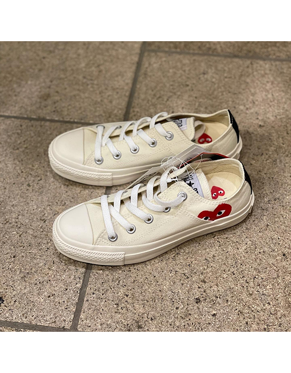 COMME DES GARCONS PLAY x CONVERSE HEART IS SHY OX WHITE