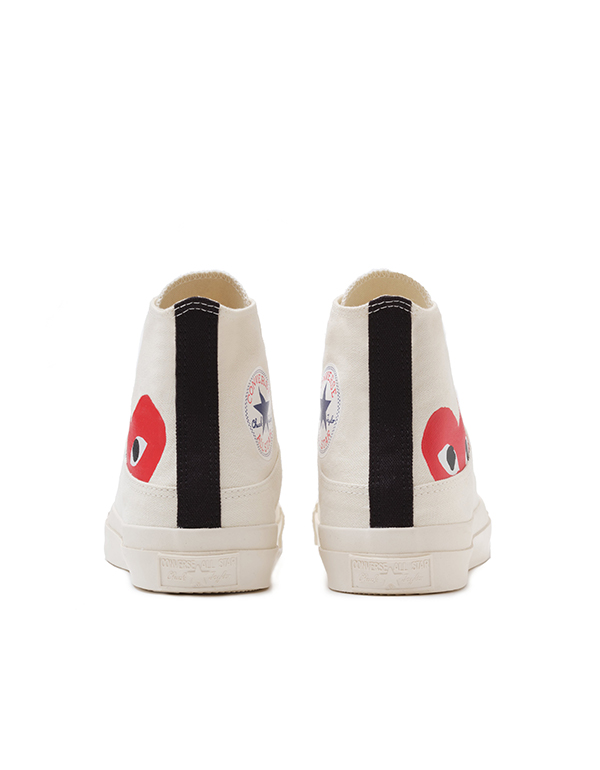 COMME DES GARCONS PLAY x CONVERSE HEART IS SHY HI WHITE