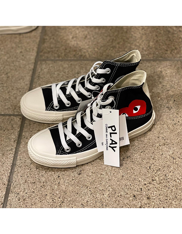 COMME DES GARCONS PLAY x CONVERSE HEART IS SHY HI BLACK