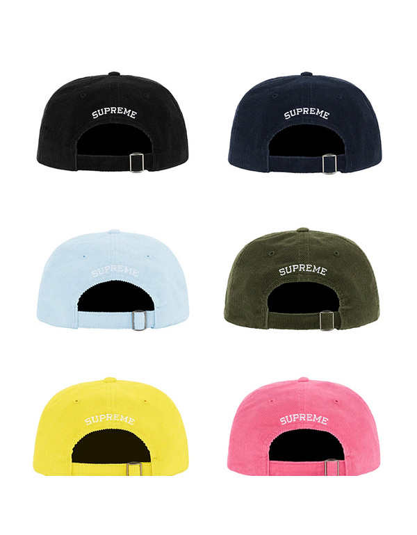 Supreme Fine Wale Corduroy S Logo 6-Panel