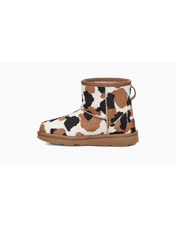 UGG KIDS CLASSIC MINI COW PRINT