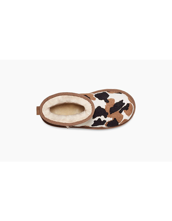 UGG KIDS CLASSIC MINI COW PRINT