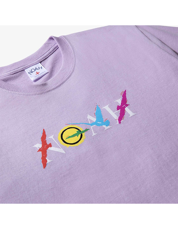 NOAH Flock Logo Tee (Lavender )