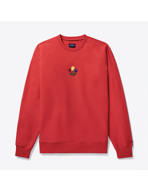 NOAH Embroidered Tulips Crewneck