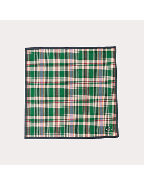 VIVIENNE WESTWOOD MADRAS CHECK TOWEL HANDKERCHIEF