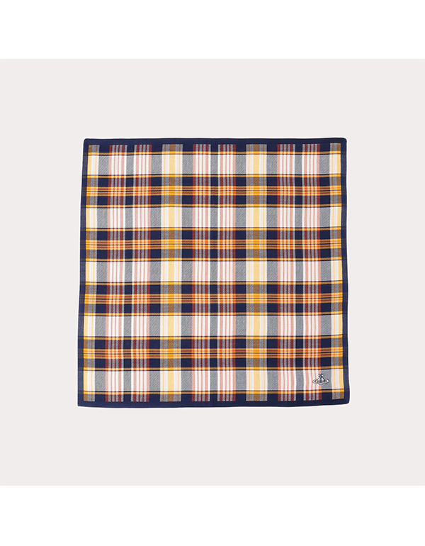 VIVIENNE WESTWOOD MADRAS CHECK TOWEL HANDKERCHIEF