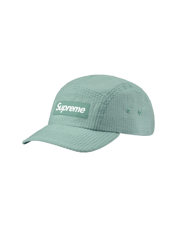 Supreme Washed Seersucker Camp Cap