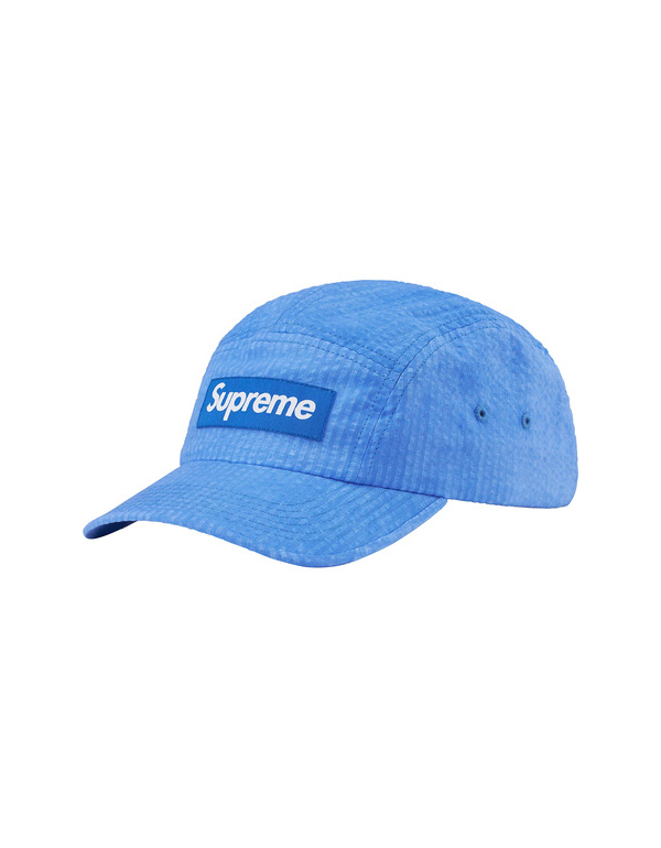 Supreme Washed Seersucker Camp Cap