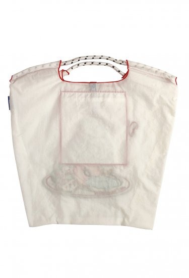 (M) Ball & Chain Eco Bag Medium Dont eat too much White