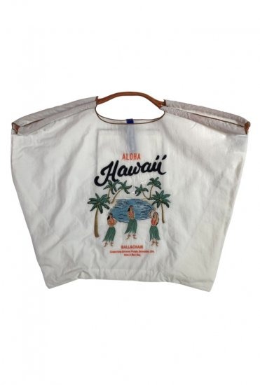 (L) Ball & Chain Eco Bag Large Hawaii White