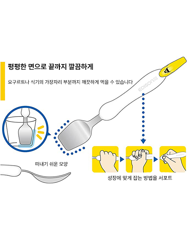 에디슨마마 포크 스푼 세트 닥터 옐로우