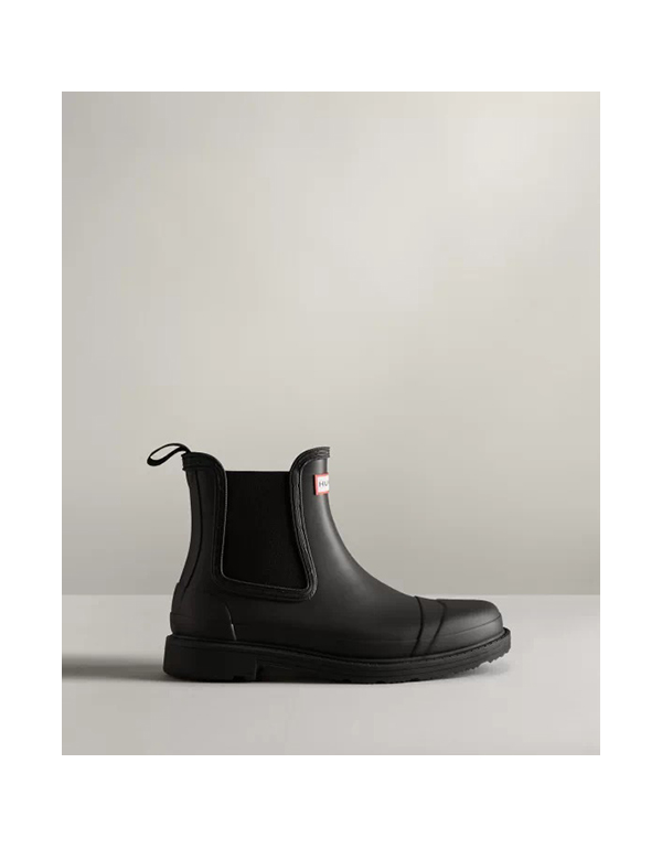 HUNTER WOMENS COMMANDO CHELSEA BOOT BLACK