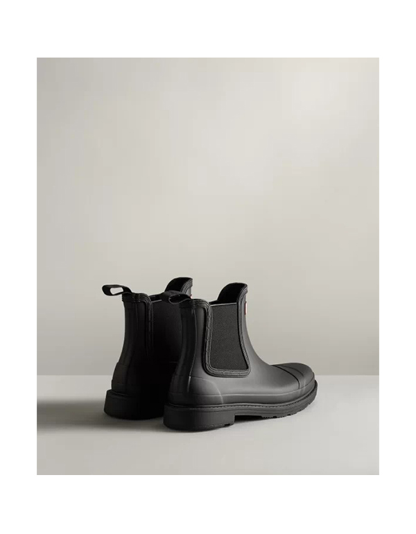 HUNTER WOMENS COMMANDO CHELSEA BOOT BLACK