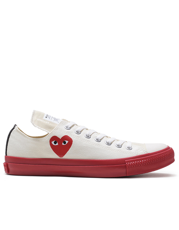 COMME DES GARCONS PLAY x CONVERSE CHUCK TAYLOW LOW WHITE