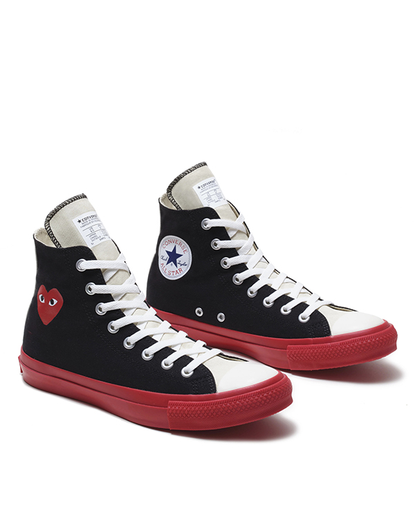 COMME DES GARCONS PLAY x CONVERSE CHUCK TAYLOW HI BLACK