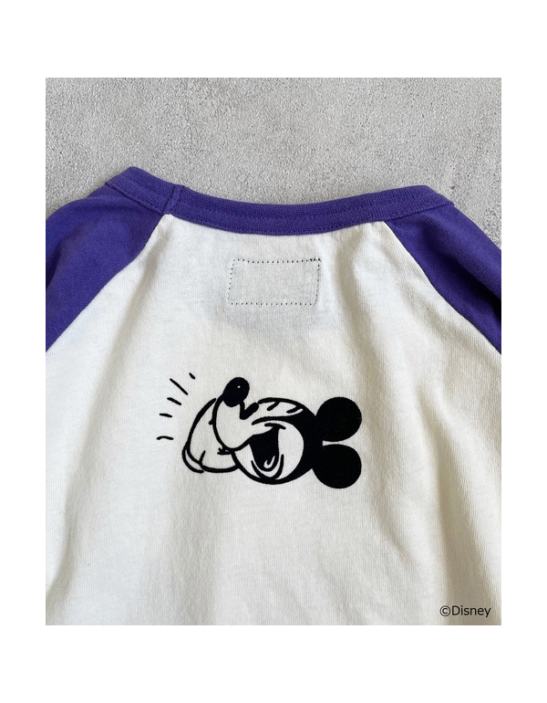 MARKEYS MICKEY MOUSE COLOR RAGLAN LONG TEE PURPLE