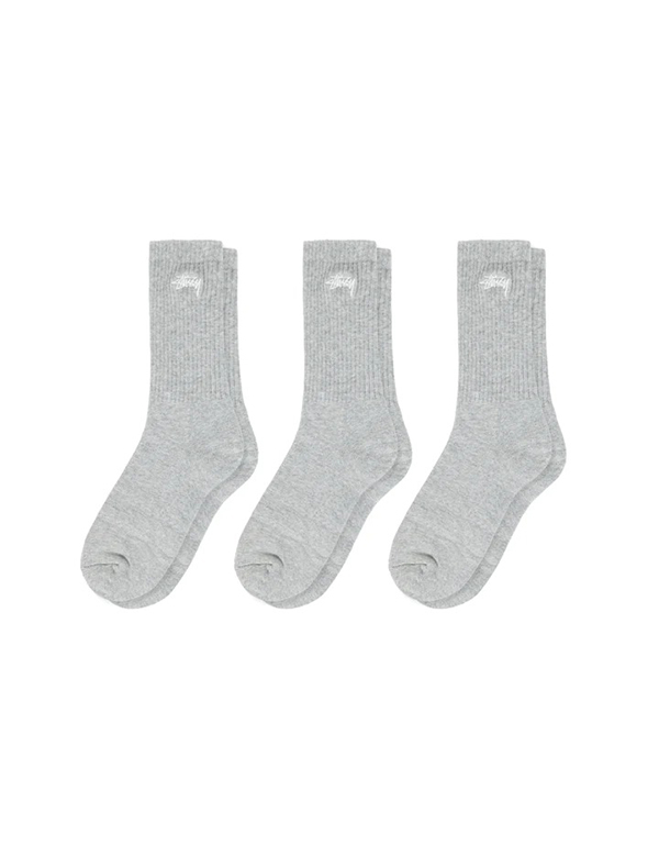 STUSSY STOCK CREW SOCKS - 3 PACK