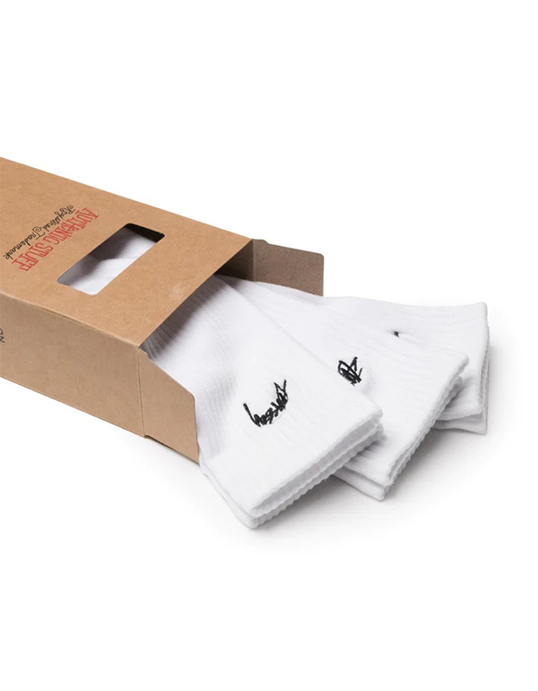 STUSSY STOCK CREW SOCKS - 3 PACK