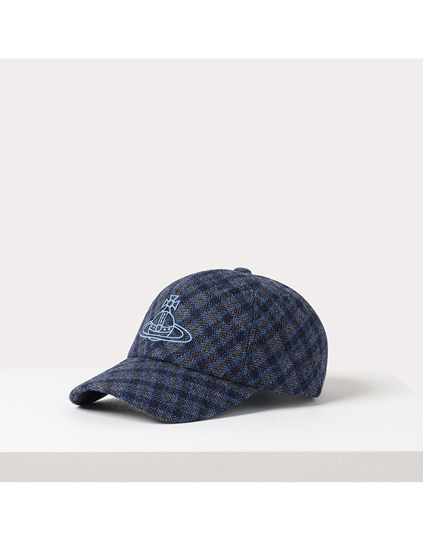 VIVIENNE WESTWOOD LINE ORB TWEED CAP