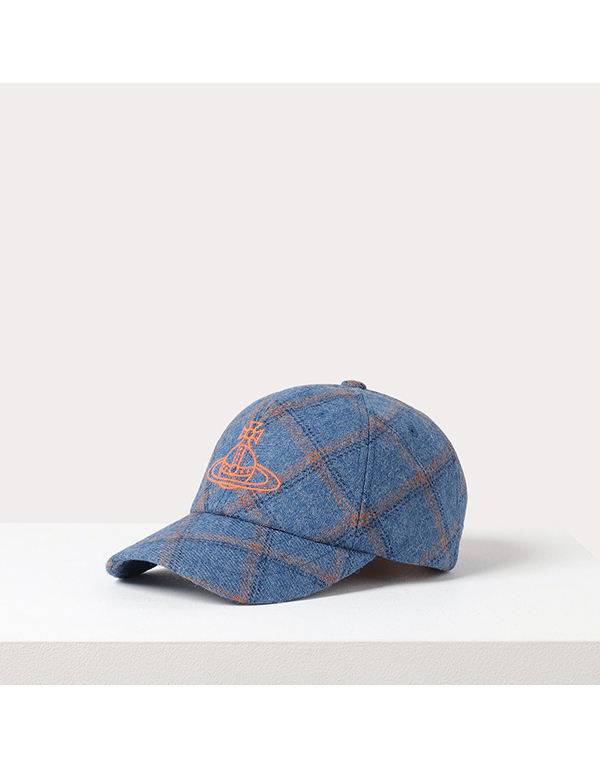 VIVIENNE WESTWOOD LINE ORB TWEED CAP