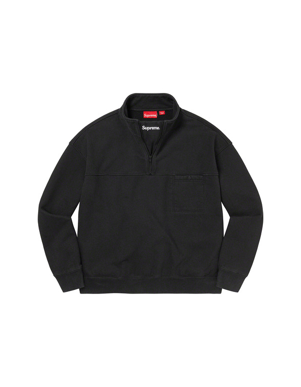 Supreme Washed Half Zip Pullover