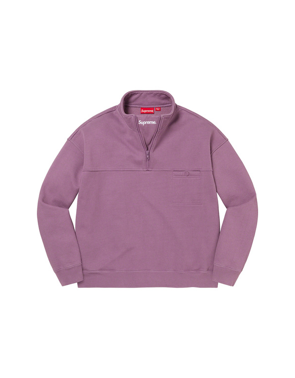 Supreme Washed Half Zip Pullover