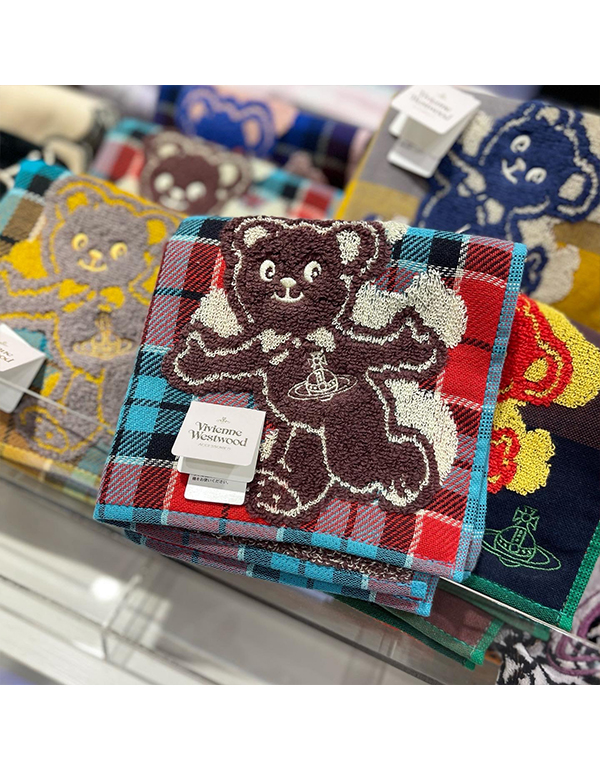 VIVIENNE WESTWOOD HAPPY BEAR MADRAS CHECK HANDKERCHIEF