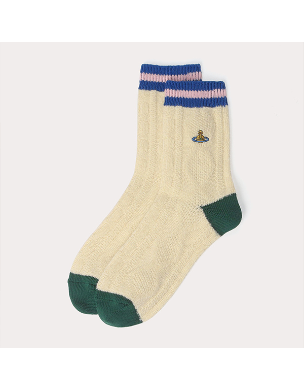 VIVIENNE WESTWOOD ECO WOOL CABLE CREW SOCKS